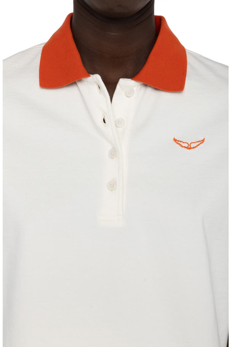Mirta Crop Polo, Alternate, color, CREAM