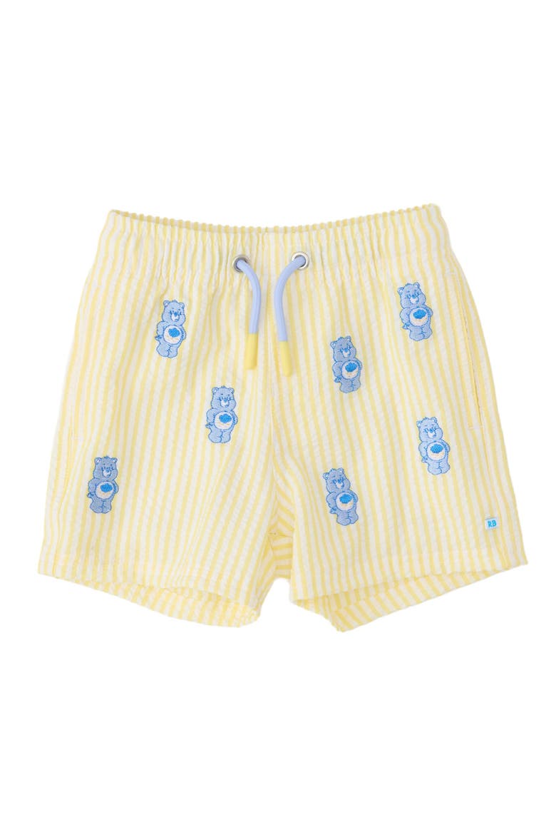 Care Bears Performance Hybrid Swim Trunks, Main, color, Banana Grumpy Bear Care Bears