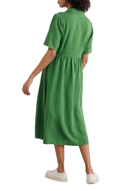 Shop Seasalt Cornwall Fen Linen Midi Dress In Hedgerow