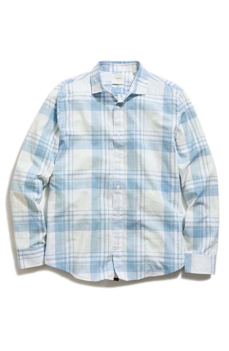 Billy Reid Hutcheson Plaid Button-Up Shirt, Main, color, Light Blue/ White