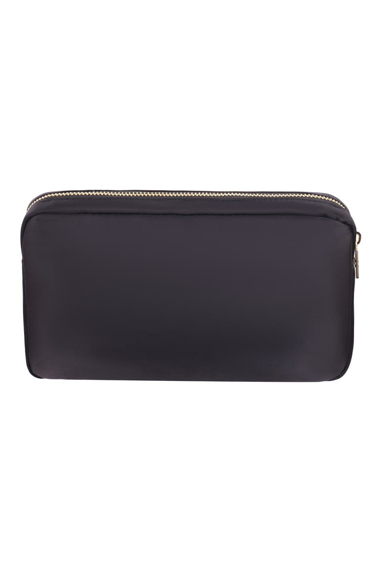 Medium Bow Cosmetics Bag, Alternate, color, BLACK/BLACK