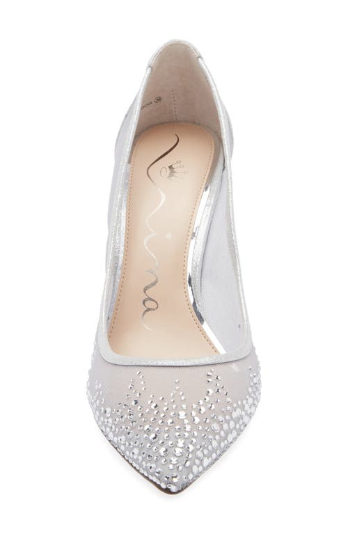 Nina Nalia Pointed Toe Pump In Silver