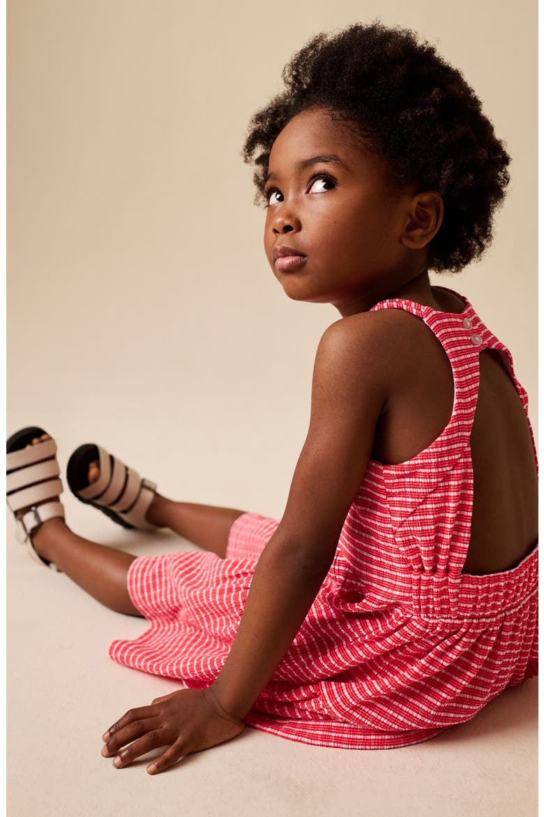 Kids' Stripe Crinkle Sundress, Alternate, color, RED