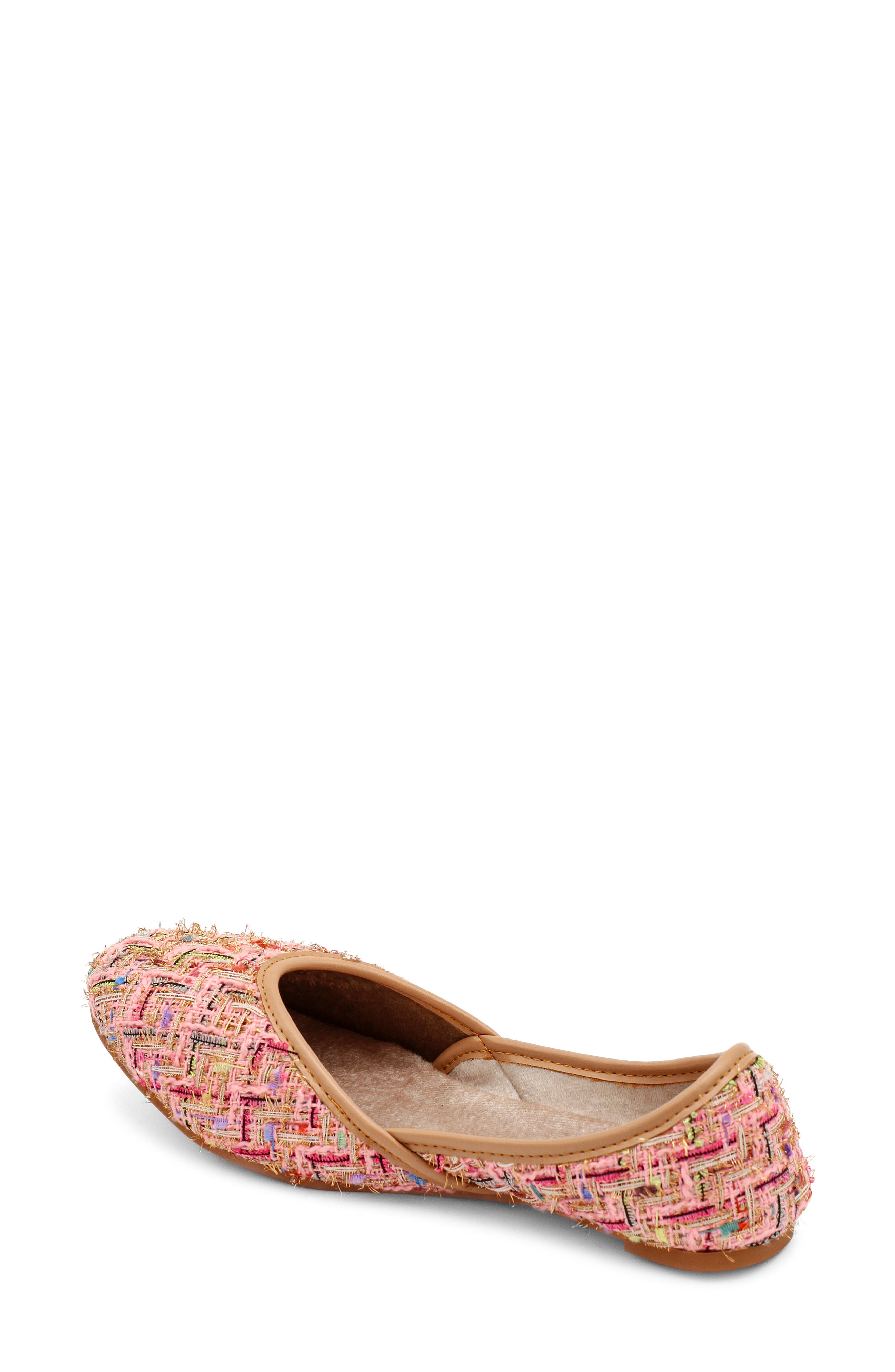 FUCHSIA Tweed Jutti Flat, Alternate, color, 