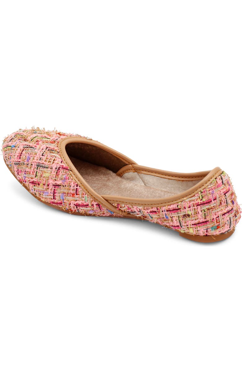 FUCHSIA Tweed Jutti Flat, Alternate, color,