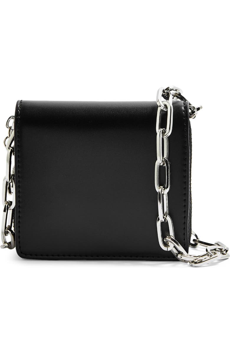 Topshop Faux Leather Crossbody Bag, Main, color,