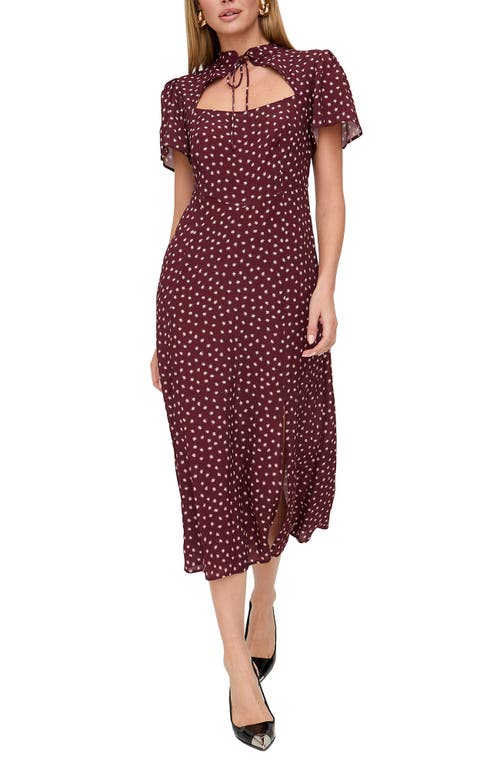 Lily And Lionel London Primrose Garden Print Maxi Dress In Brown