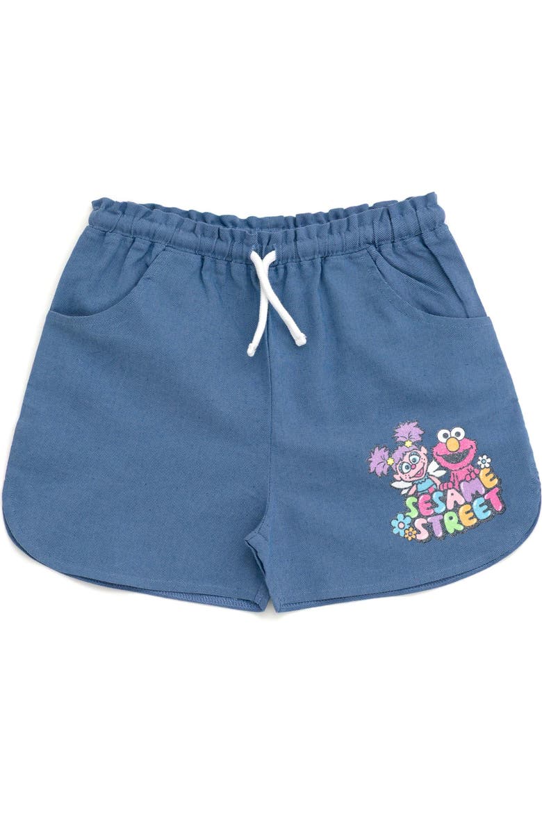 T-Shirt and Chambray Shorts Set, Alternate, color, White Chambray