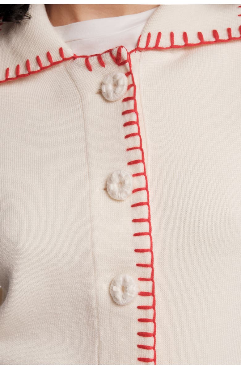 Frances Valentine Babs Cardigan, Alternate, color, Natural/Orange