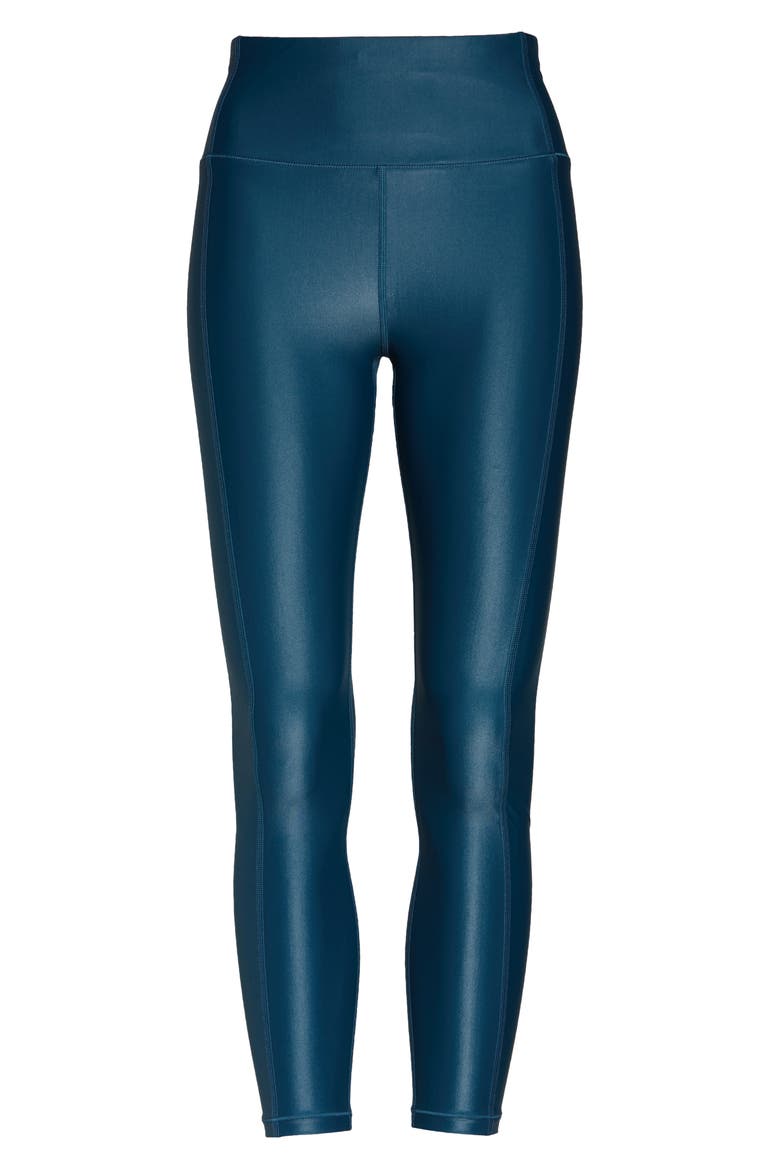 High Shine High Waist 7/8 Leggings, Alternate, color, BEETLE BLUE