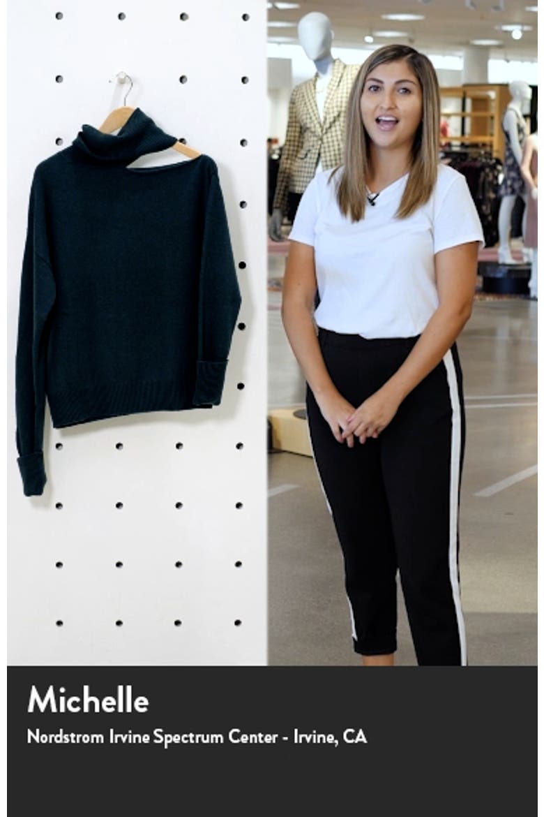 Raundi Cold Shoulder Turtleneck Sweater video