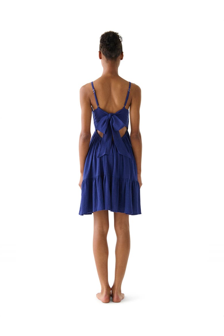 Solids Cover Up Mini Dress Swim, Alternate, color, North Sea