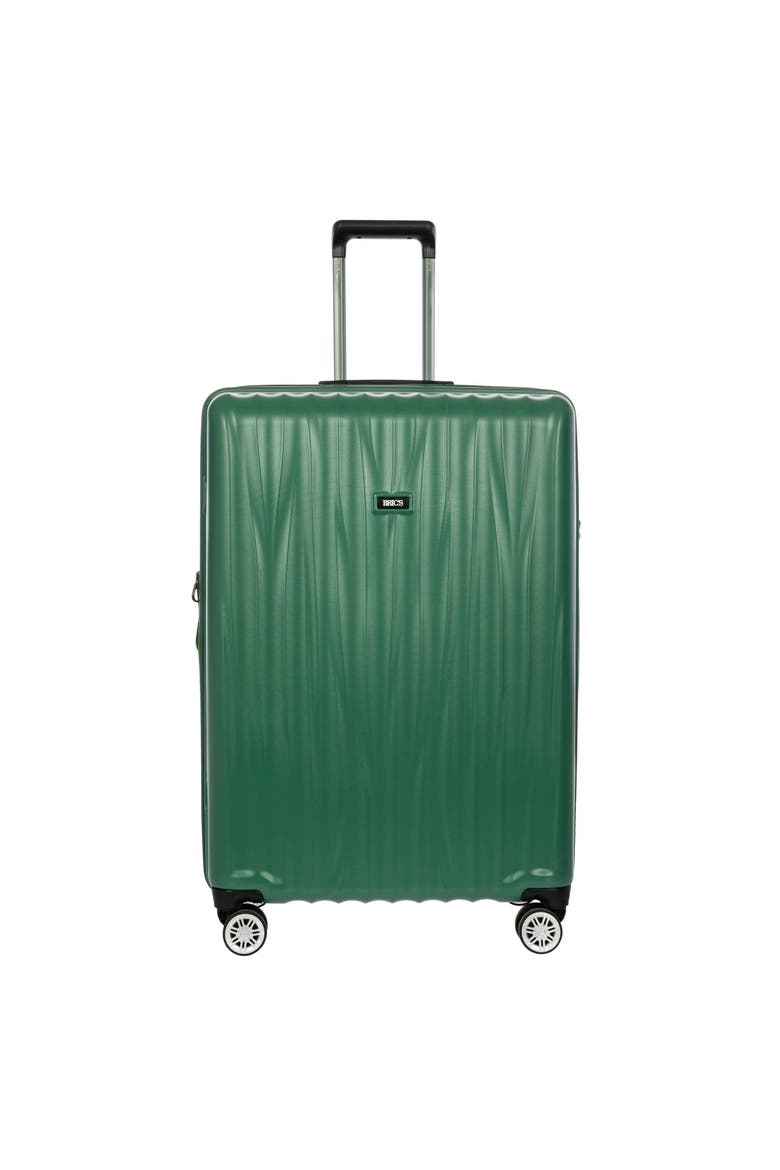 Cervia Hardside Expandable 30" Large Checked Spinner Luggage, Main, color, Dark Emerald