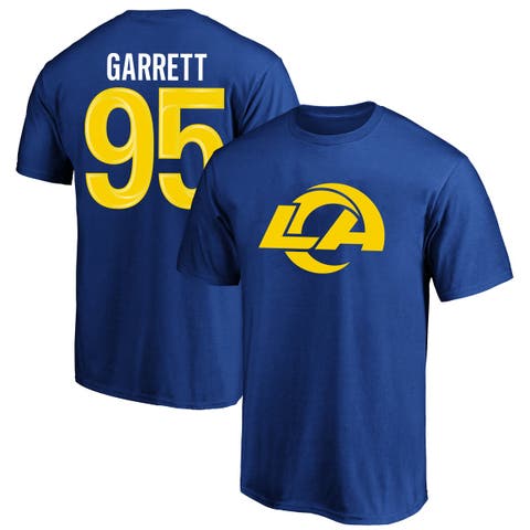 Men's Fanatics Myles Garrett Royal Los Angeles Rams Big & Tall Player Name & Number T-Shirt