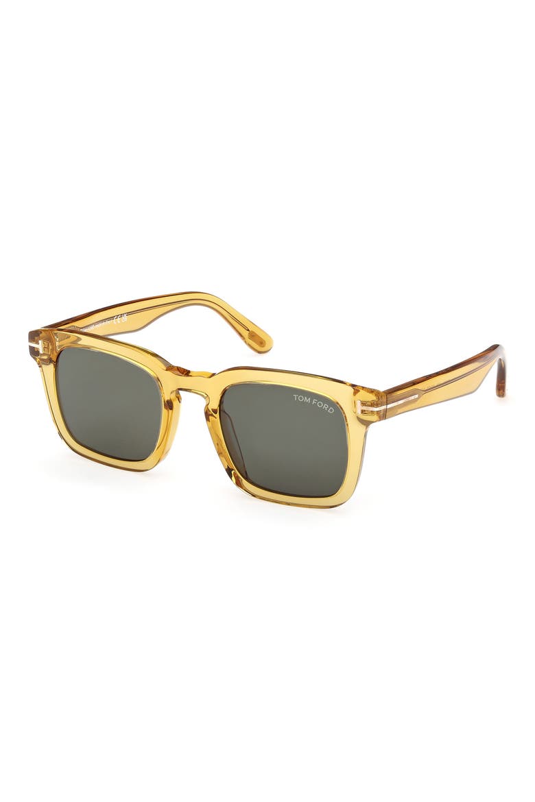 Dax 50mm Square Sunglasses, Alternate, color, SHINY YELLOW / GREEN