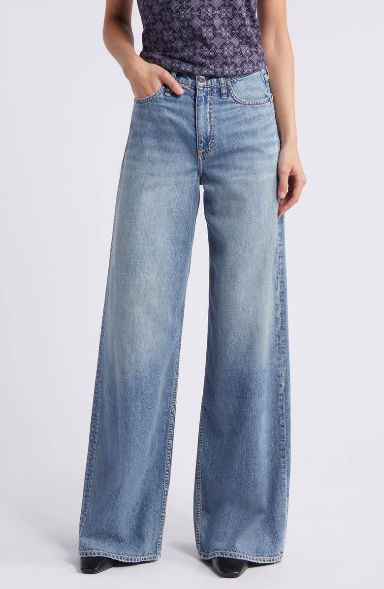 rag & bone Sofie Featherweight High Waist Wide Leg Jeans, Main, color,