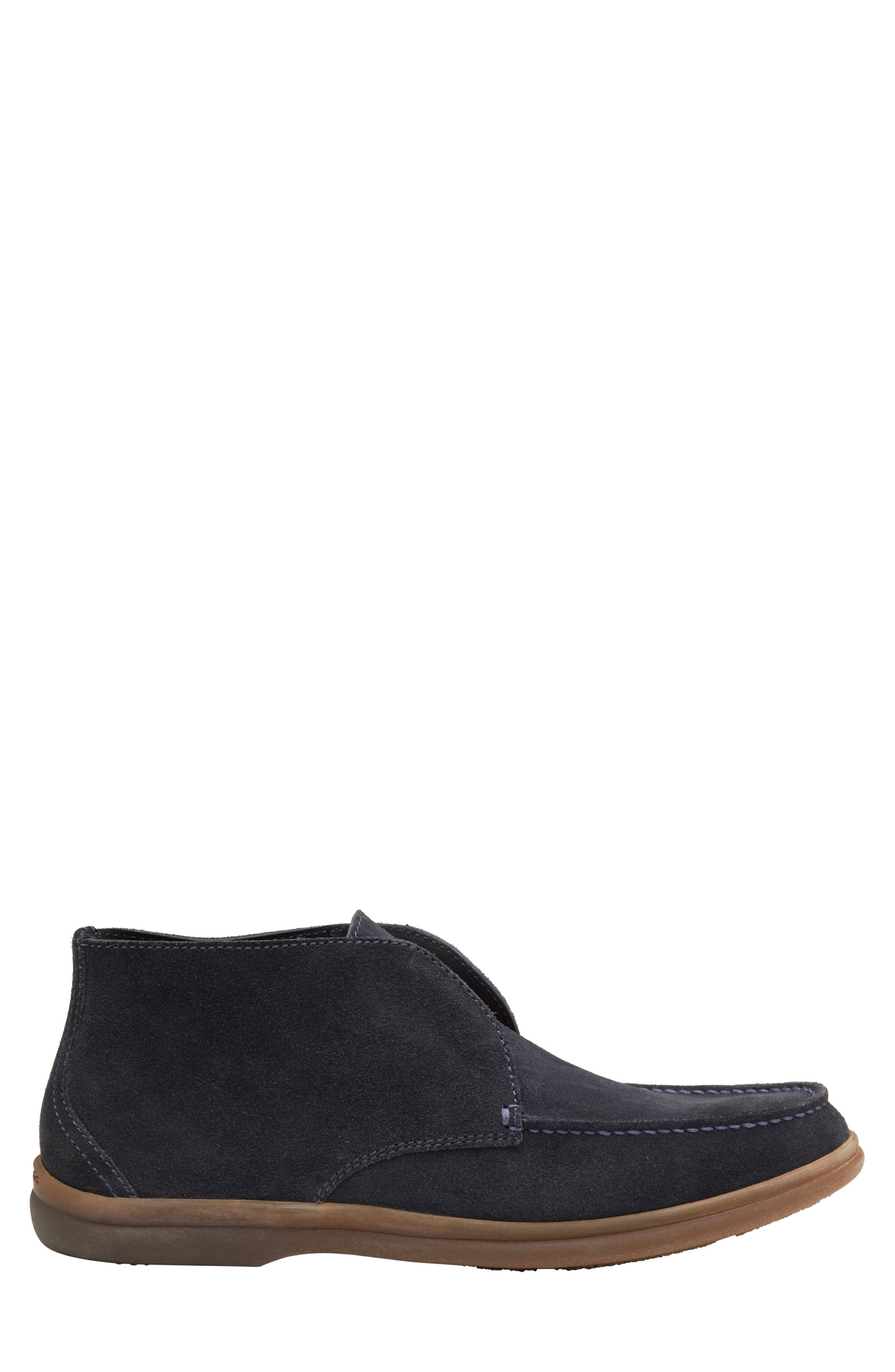 JOHNSTON & MURPHY COLLECTION Marlow Laceless Chukka Boot, Alternate, color, Navy English Suede