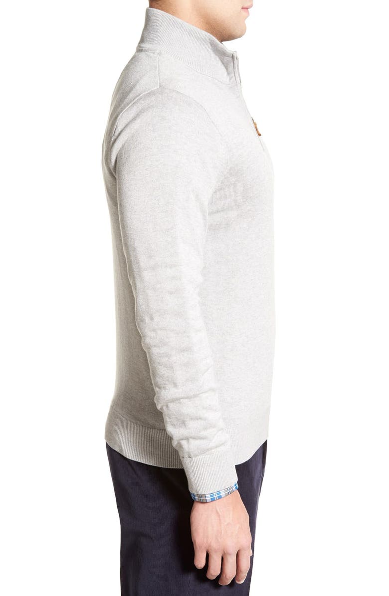 David Donahue Silk, Cotton & Cashmere Quarter Zip Sweater, Alternate, color, 