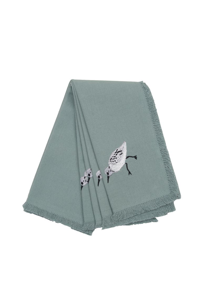 Sand Piper Sprint Coastal Table Runner 14" x 72", Alternate, color, Blue