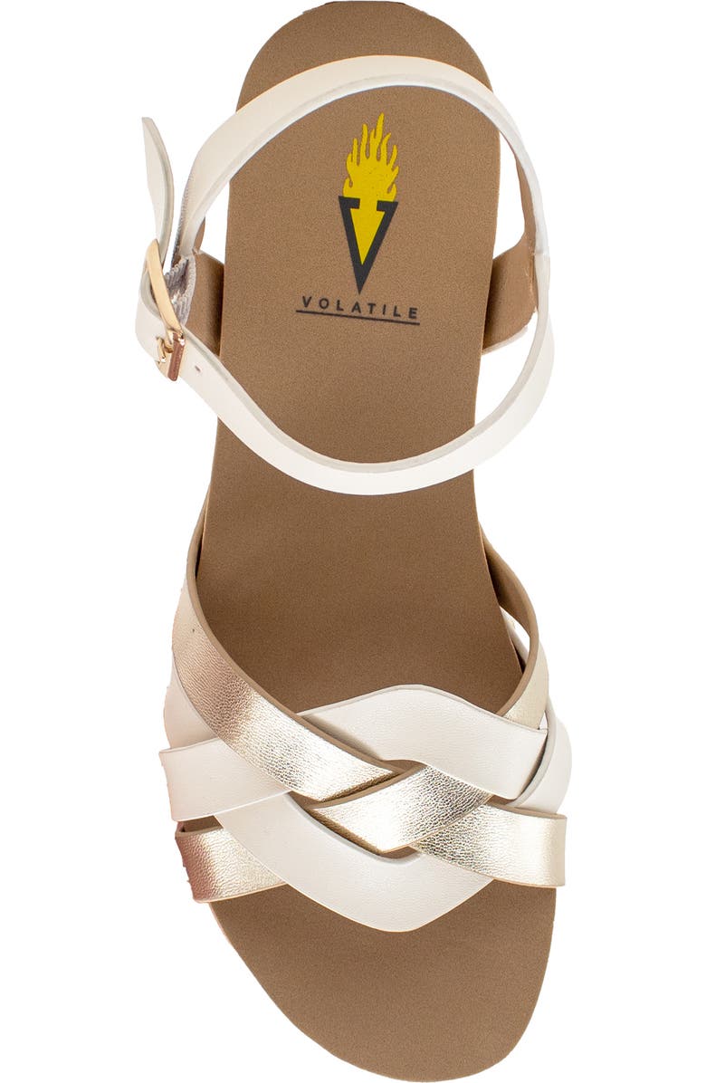 Volatile Edna Ankle Strap Platform Wedge Sandal, Alternate, color,