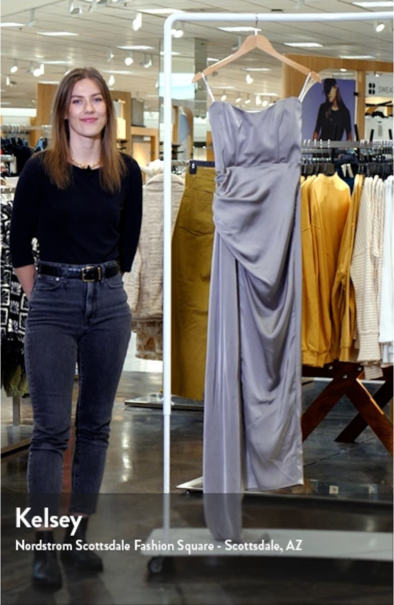 Bita Strapless Satin Gown, sales video thumbnail