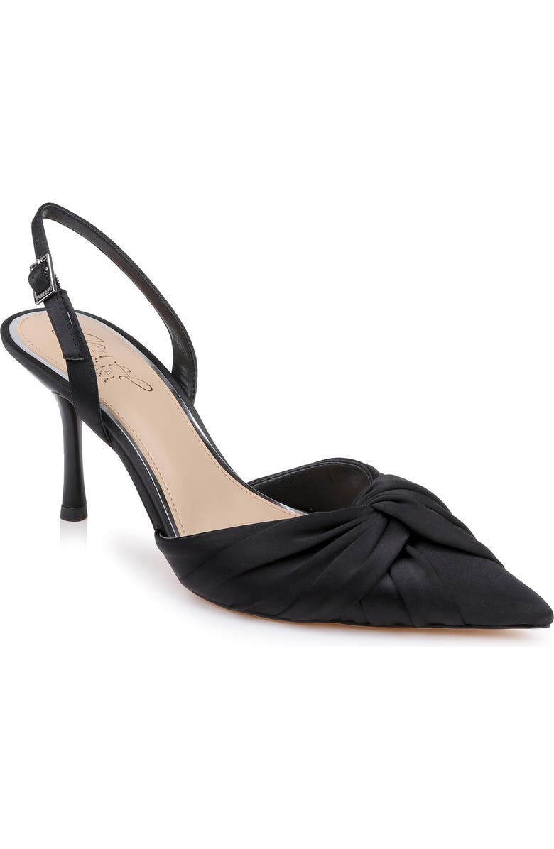 Jewel Badgley Mischka Zariel Slingback Pump, Main, color, Black Satin