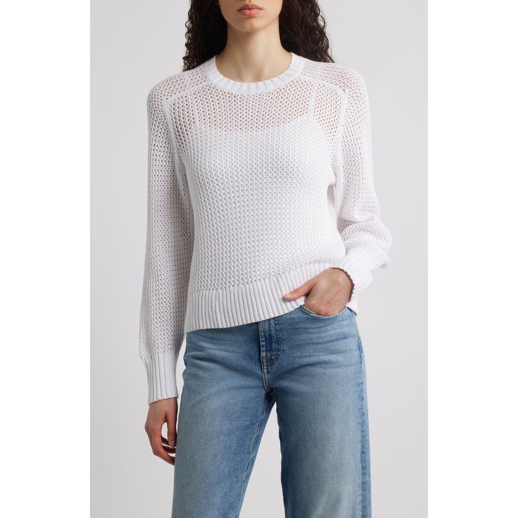 525 525 MARGOT OPENWORK COTTON MESH SWEATER
