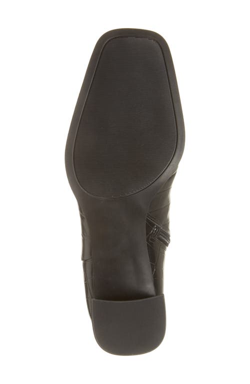 Nordstrom Rack Normandy Block Heel Bootie In Black Croco