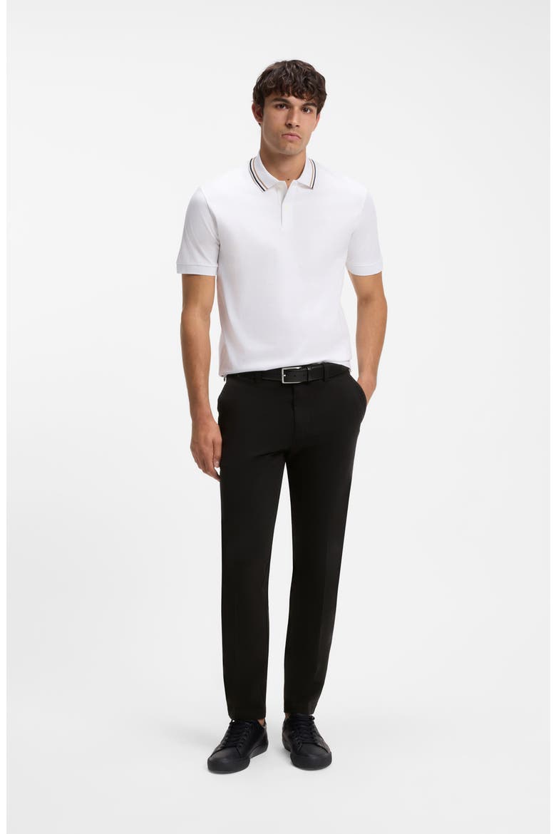 Kaiton Slim Fit Flat Front Stretch Cotton Chinos, Alternate, color, BLACK
