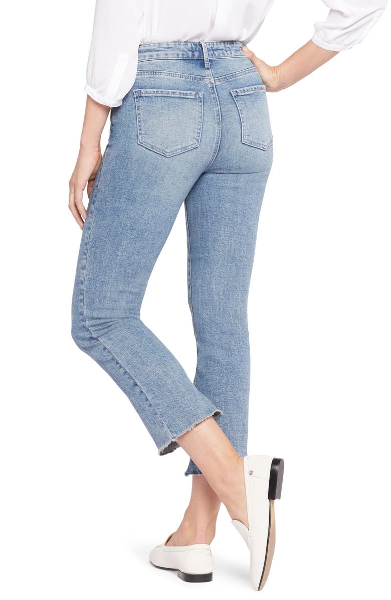 NYDJ High Waist Fray Ankle Crop Slim Bootcut Jeans, Alternate, color, 