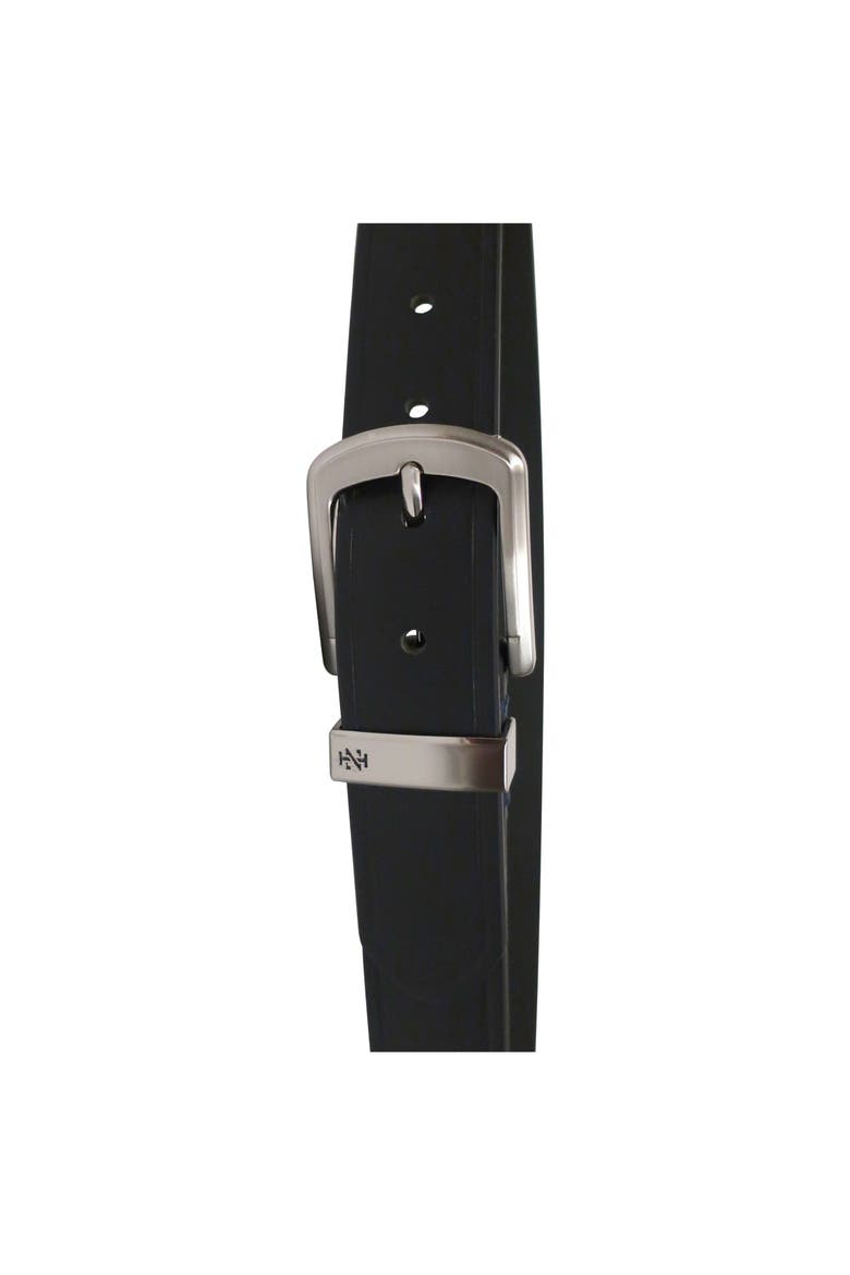 Mens Leather Jean Belt Metal Keeper, Alternate, color, Black