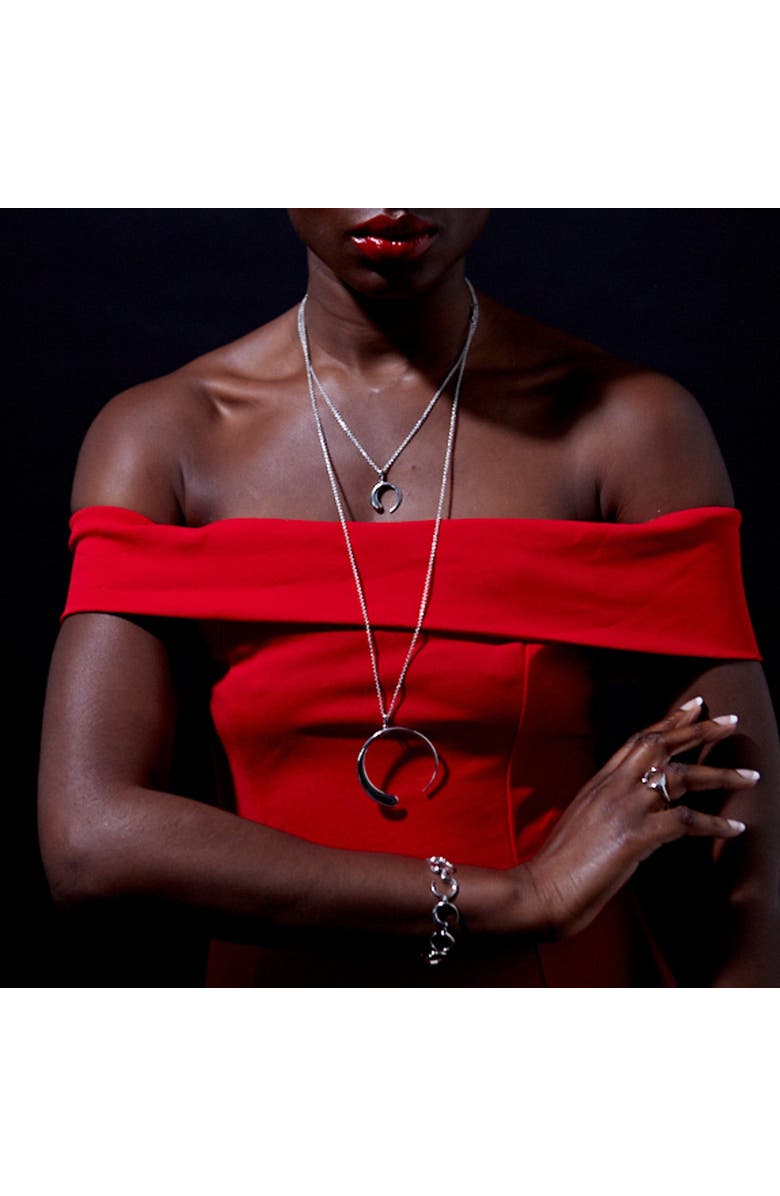 Lucy Quartermaine Large Luna Pendant, Alternate, color, Sterling Silver