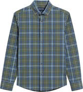 Mizzen+Main City Trim Fit Plaid Flannel Button-Down Shirt