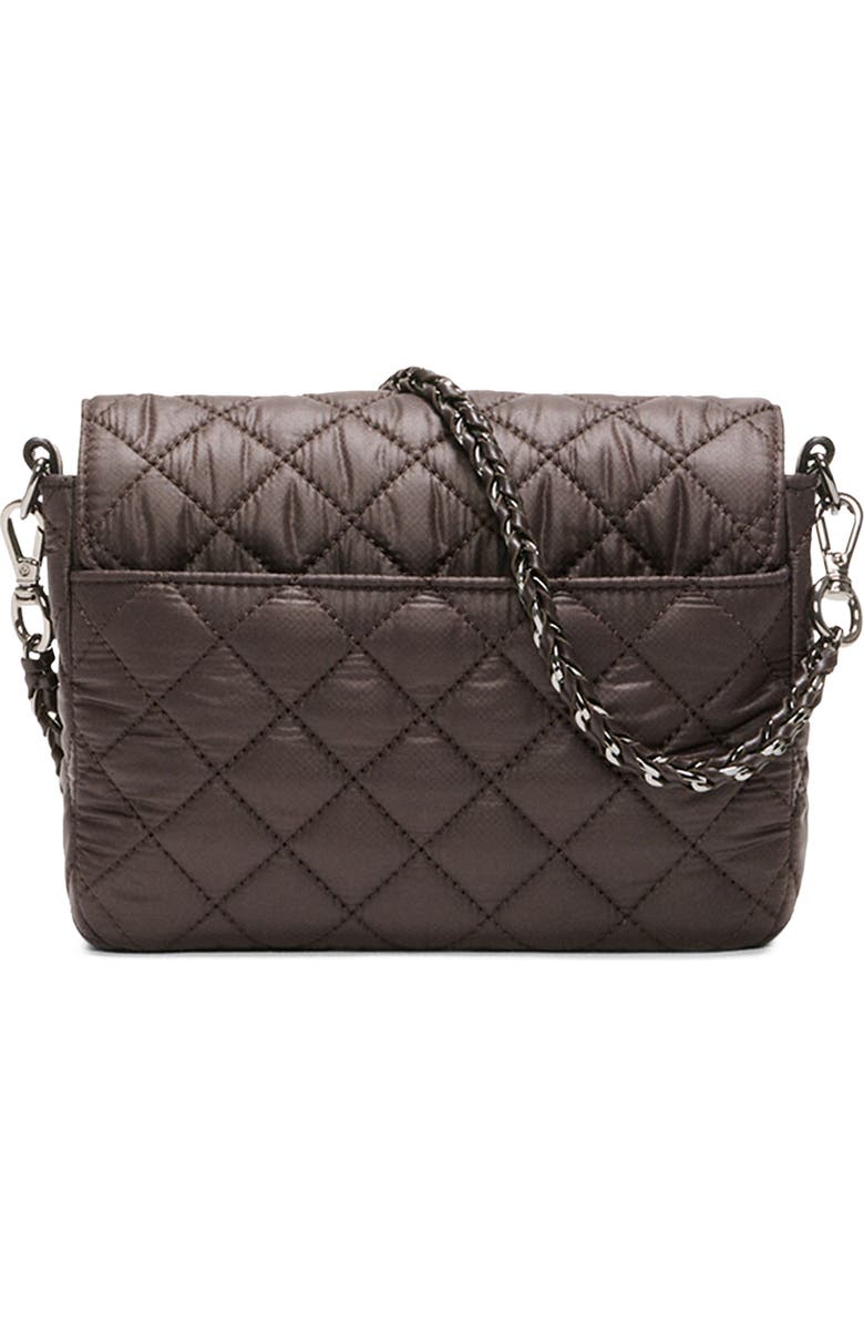 MZ Wallace Small Crosby Lock Quilted Nylon Crossbody Bag, Alternate, color, Espresso