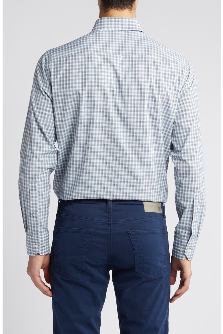 Crown Crafted Cole Check Performance Button-Down Shirt, Alternate, color, SAGE FOG