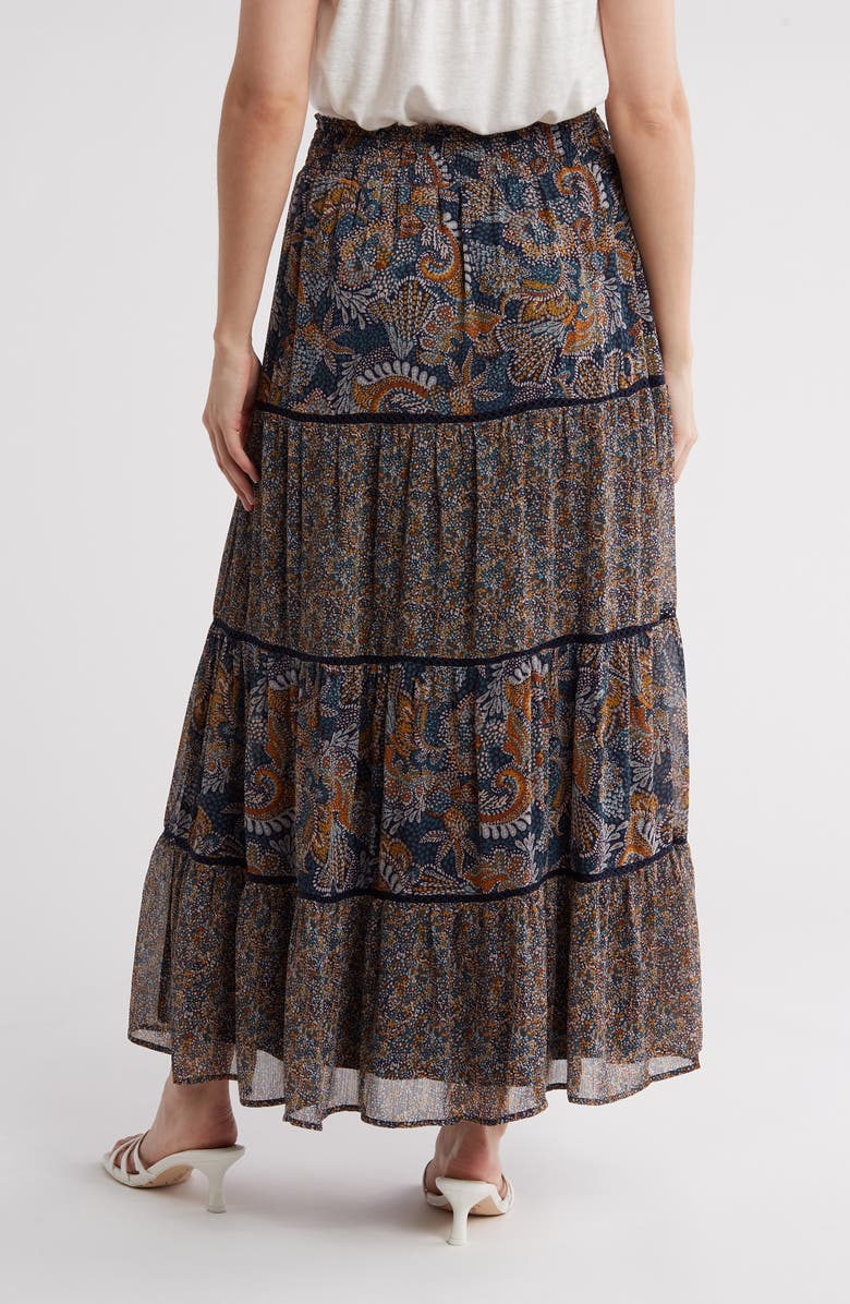 DR2 by Daniel Rainn Mixed Paisley Tiered Maxi Skirt, Alternate, color, 