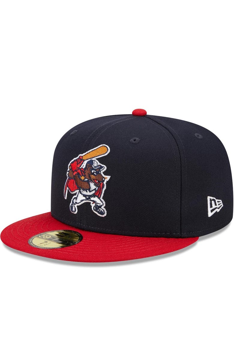 New Era Men's New Era Navy/Red New Hampshire Fisher Cats Marvel x Minor League 59FIFTY Fitted Hat, Main, color, Navy