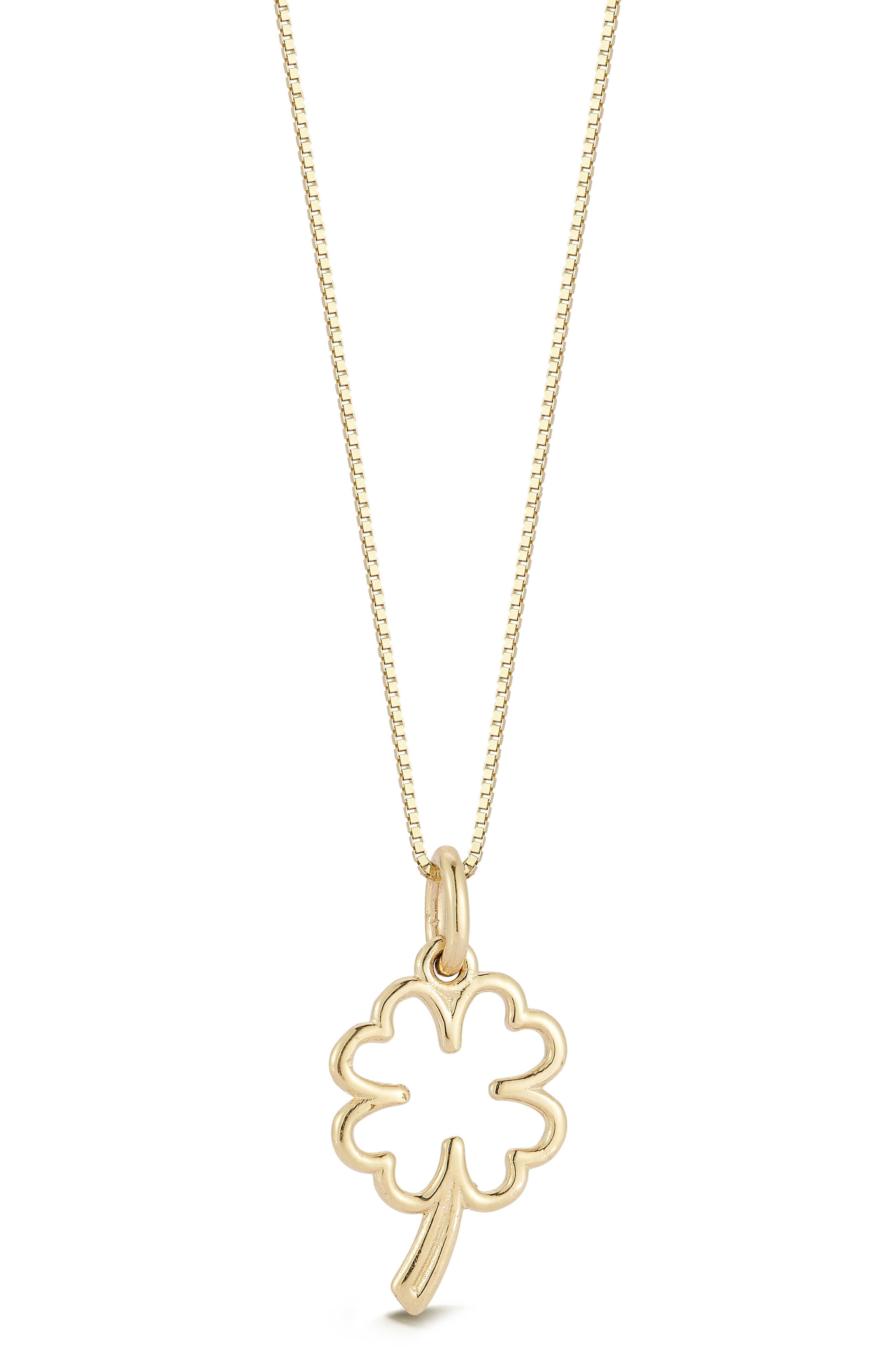 Ember Fine Jewelry 14K Gold Clover Pendant Necklace