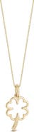 Ember Fine Jewelry 14K Gold Clover Pendant Necklace