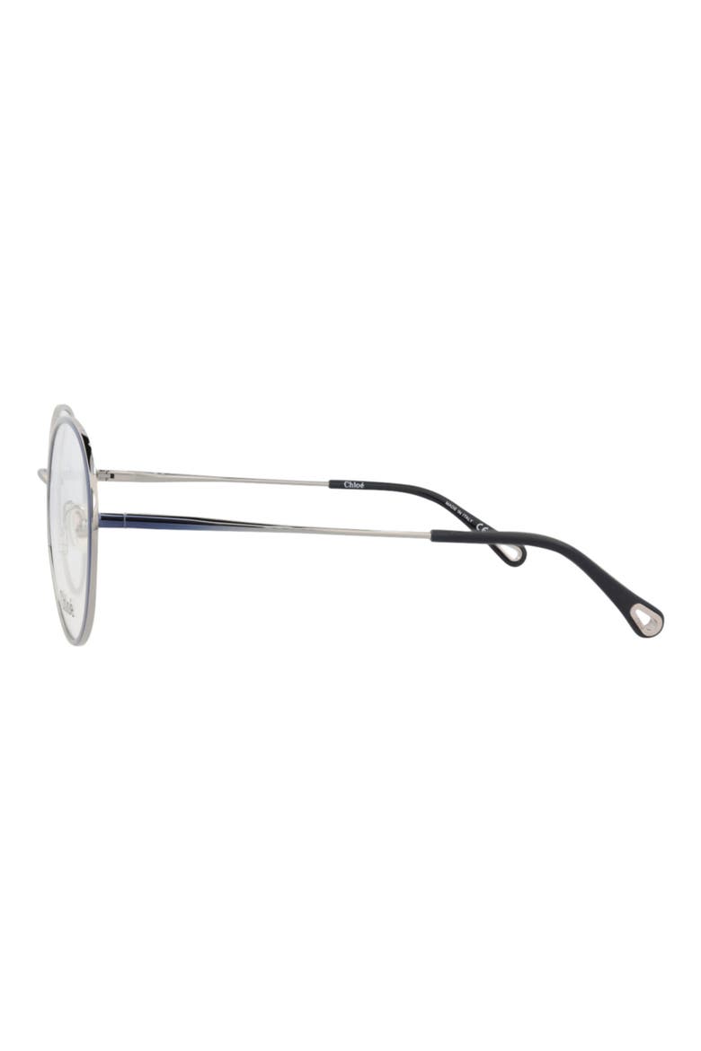 56mm Round Optical Glasses, Alternate, color, BLUE BLUE TRANSPARENT