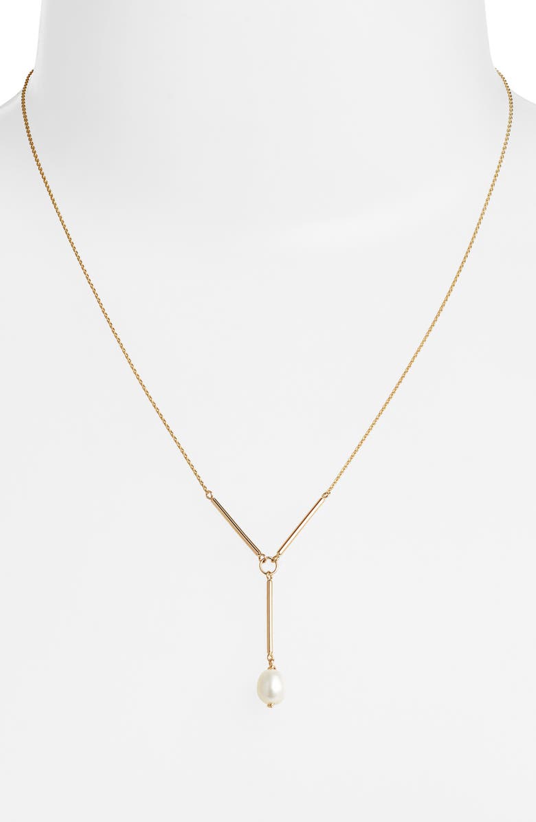 Poppy Finch Cultured Pearl Y-Necklace, Alternate, color, 