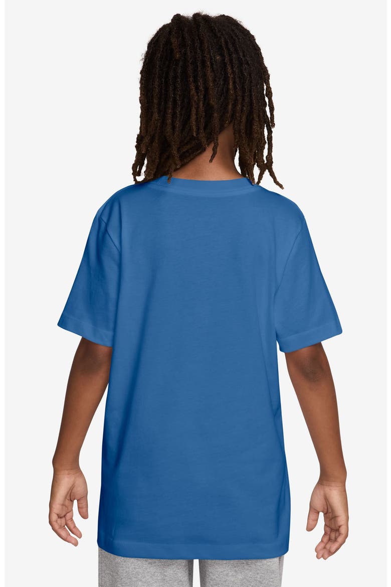 Kids' Sportswear Soccer Boxy Cotton Graphic T-Shirt, Alternate, color, STAR BLUE