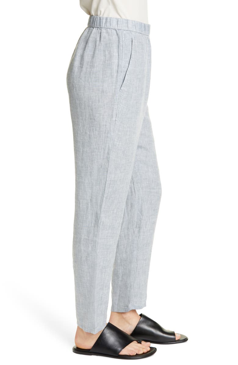 Eileen Fisher Organic Linen Ankle Pants, Alternate, color, 