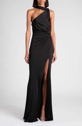 One-Shoulder Fluid Jersey Gown