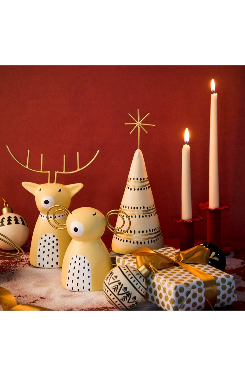 Mela Artisans Star-Topped Christmas Tree Figurine, Alternate, color, Green And Gold