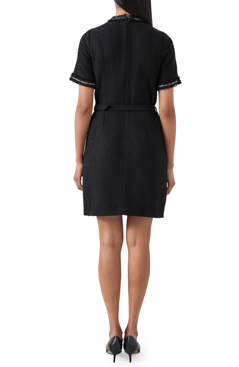 LK Bennett Dr Charlie Tweed Minidress, Alternate, color, Black/ Cream
