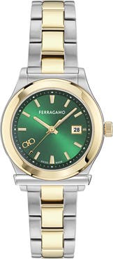 FERRAGAMO 1927 Two-Tone Bracelet Watch, 33mm