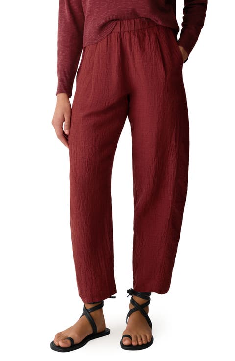 Pleated Lantern Organic Linen Pants