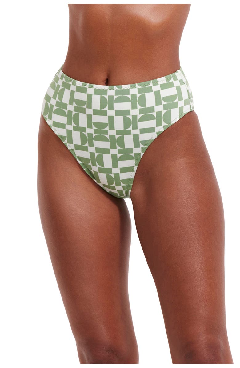 Flirtt Gottex Let's Geo High Rise High Leg Swim Bottom, Main, color, 