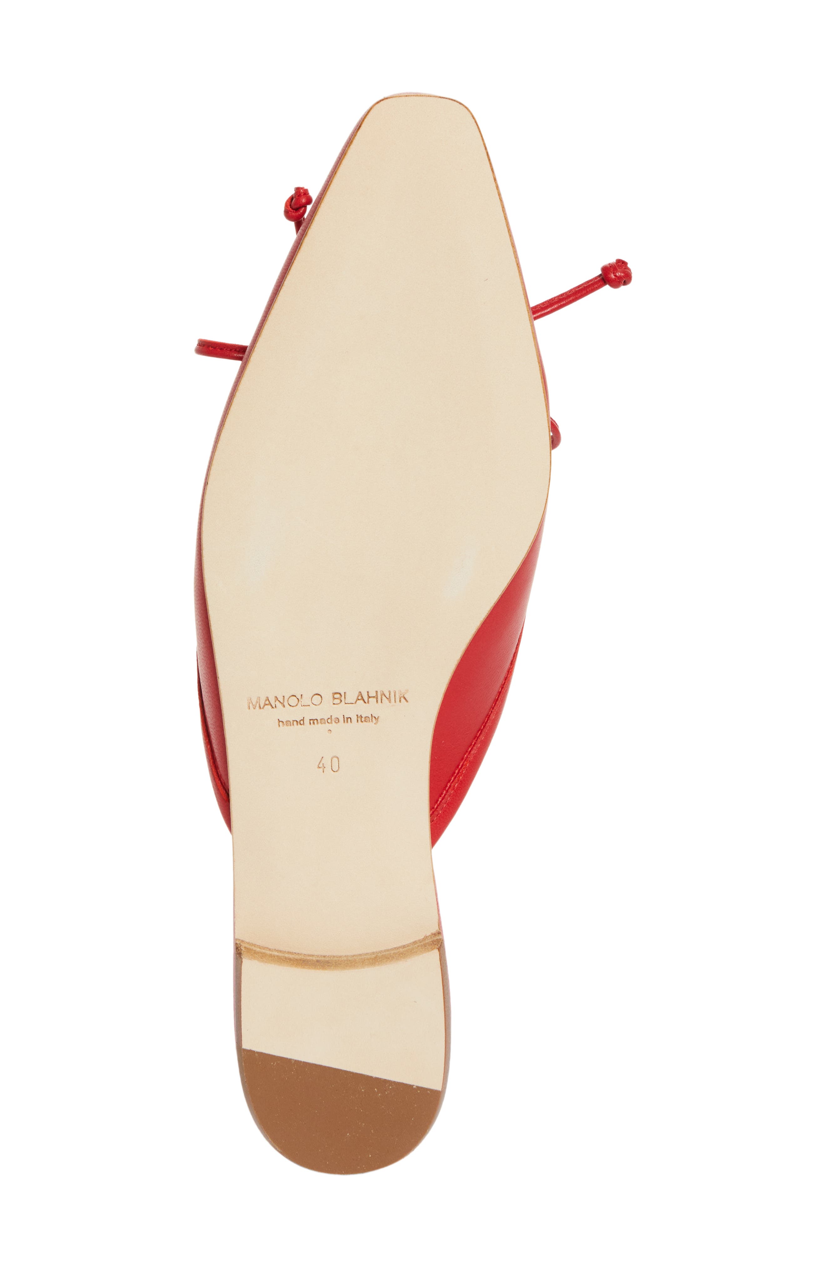 Manolo Blahnik Ballerimu Square Toe Mule, Alternate, color, Red